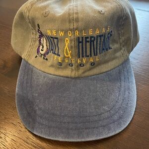 Vintage New Orleans Jazz & Heritage Festival 2000 Hat Strapback Leather